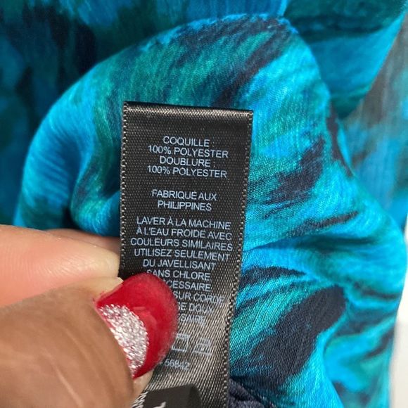 Express Watercolor print dress. - Picture 3 of 3